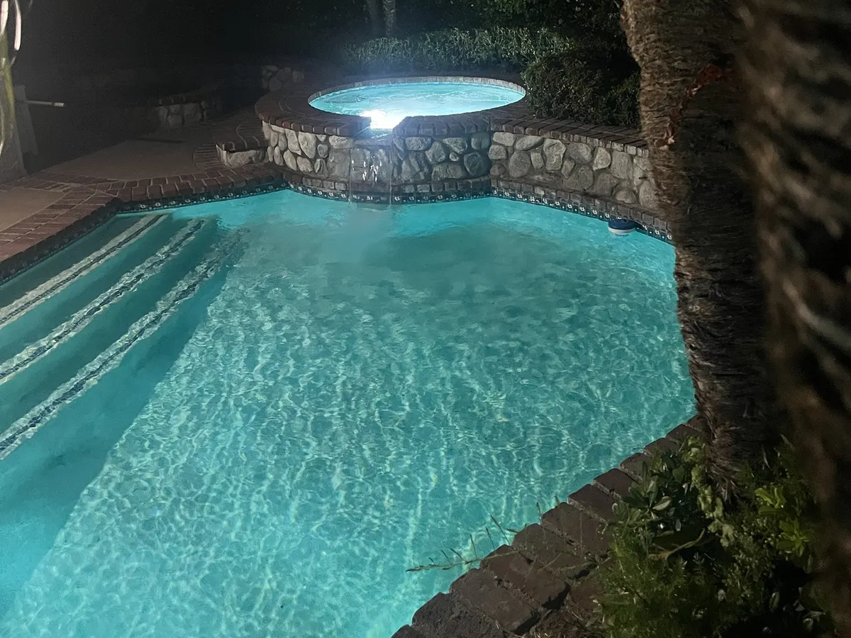Pool and raised spa inspected by GK Swimming Pools