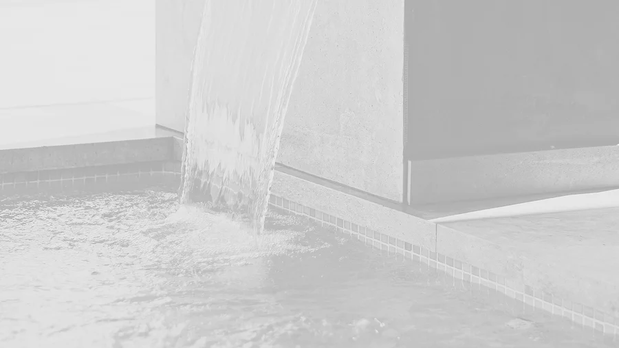 Renovated pool waterfall feature inspected by GK Swimming Pools