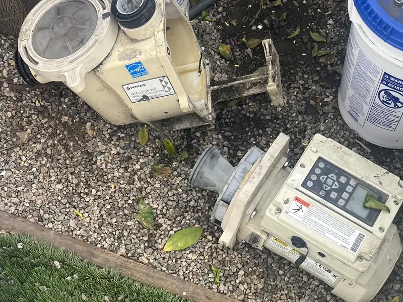 Pool pump and filter equipment repaired by GK Swimming Pools